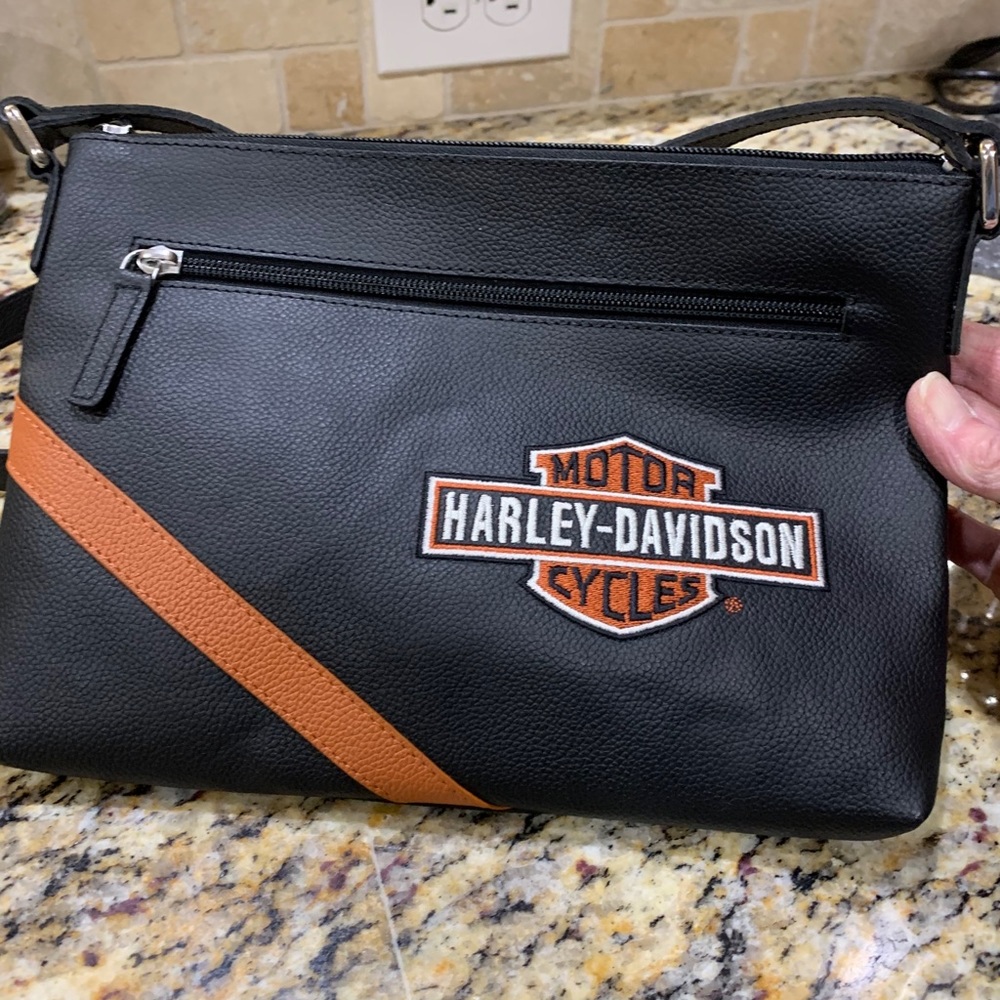 Harley Davidson Leather Crossbody Bag - NEW